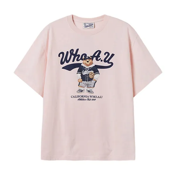 Áo Phông WHOAU Steve Photo WHRPF2351U Tshirt Màu Hồng Nhạt - Thời trang - Vua Hàng Hiệu