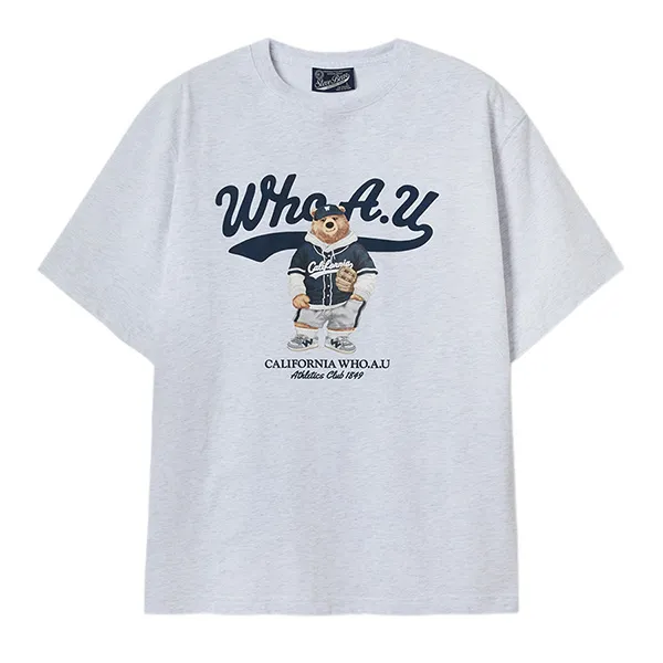 Áo Phông WHOAU Steve Photo WHRPF2351U Tshirt Màu Xám Nhạt