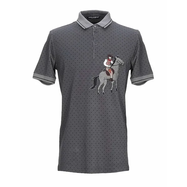 Áo Polo Nam Dolce & Gabbana D&G Polo Shirt G8GH1Z Màu Xám Size 44