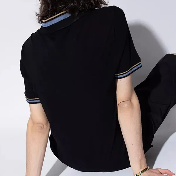 Áo Polo Nam Dolce & Gabbana D&G Regular Fit Polo Shirt G8LJ1Z Màu Đen Size 44