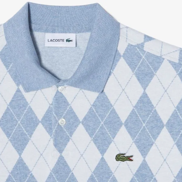 Áo Polo Nam Lacoste Argyle Short Sleeve Polo PH088E-54N HBP Màu Xanh Kẻ Size 4 - Thời trang - Vua Hàng Hiệu