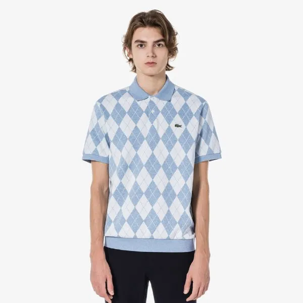 Áo Polo Nam Lacoste Argyle Short Sleeve Polo PH088E-54N HBP Màu Xanh Kẻ Size 4 - Thời trang - Vua Hàng Hiệu