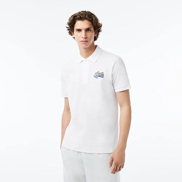 Áo Polo Nam Lacoste Classic Fit Cotton Piqué L.12.12 Badge Detail PH2052 00 001 White Màu Trắng Size M