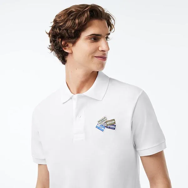 Áo Polo Nam Lacoste Classic Fit Cotton Piqué L.12.12 Badge Detail PH2052 00 001 White Màu Trắng Size M