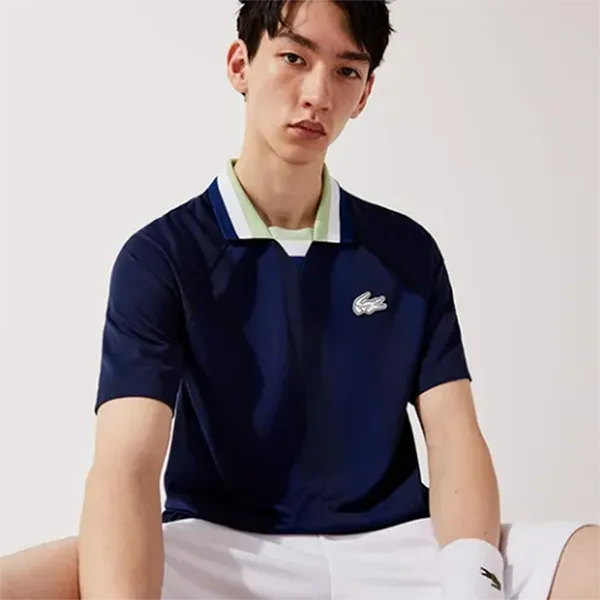 Áo Polo Nam Lacoste DH6441L Tennis Wear Nam Medvedev Màu Xanh Đậm Size XS - Thời trang - Vua Hàng Hiệu