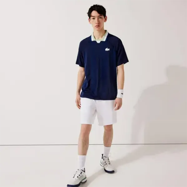 Áo Polo Nam Lacoste DH6441L Tennis Wear Nam Medvedev Màu Xanh Đậm Size XS - Thời trang - Vua Hàng Hiệu