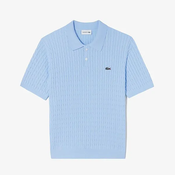 Áo Polo Nam Lacoste Men's Cable PH168E-54G T01 Màu Xanh Dương Size 4 - Thời trang - Vua Hàng Hiệu