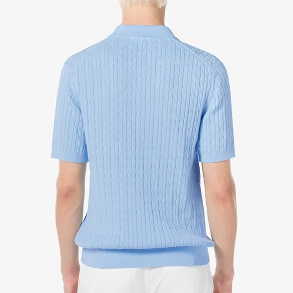 Áo Polo Nam Lacoste Men's Cable PH168E-54G T01 Màu Xanh Dương Size 4 - Thời trang - Vua Hàng Hiệu