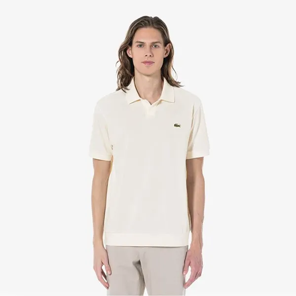 Áo Polo Nam Lacoste Men's Regular Fit PH187E XFJ Màu Kem Size 4
