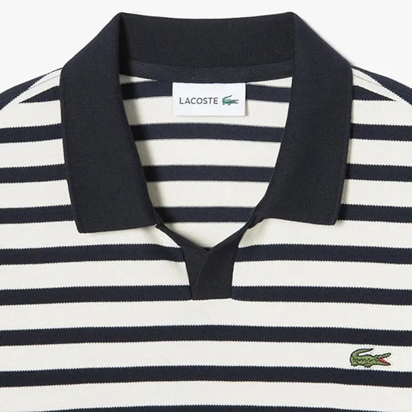 Áo Polo Nam Lacoste Regular Fit PH186E 166 Màu Kẻ Xanh Đen Size 5