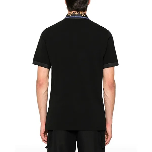 Áo Polo Nam Versace Jeans Couture Logo Embroidered Cotton Polo Shirt 77GAGT10 Màu Đen Size S - Thời trang - Vua Hàng Hiệu