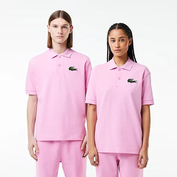 Áo Polo Unisex Lacoste Loose Fit L.12.12 Piqué Polo PH3922 51 IXV Màu Hồng Đậm Size XXS - Thời trang - Vua Hàng Hiệu