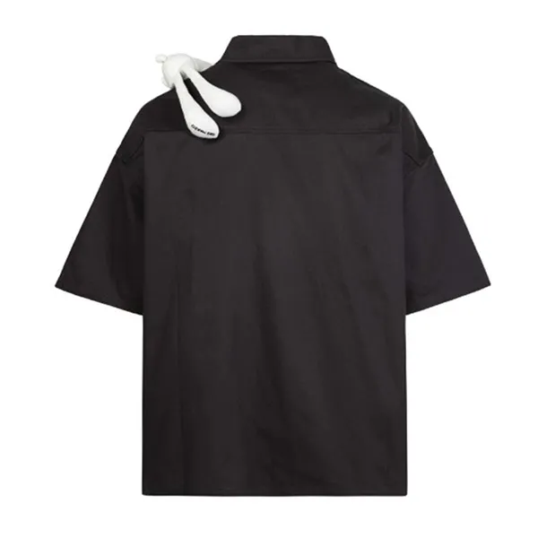 Áo Sơ Mi Unisex 13 De Marzo Shoulder Palda Bear Shirt Black Màu Đen Size S
