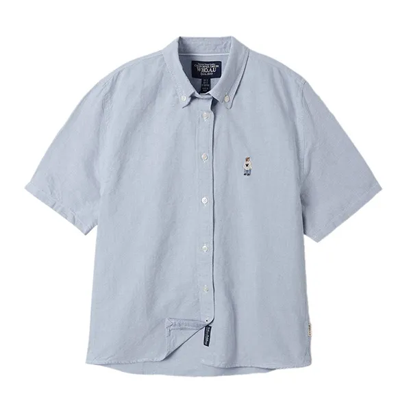 Áo Sơ Mi Cộc Tay WHOAU Steve Oxford WHYWF2501F Màu Xanh Nhạt Size S - Thời trang - Vua Hàng Hiệu