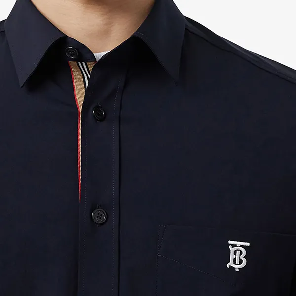 Áo Sơ Mi Nam Burberry Monogram Motif Cotton Shirt 8043062 Màu Xanh Đen Size XS - Thời trang - Vua Hàng Hiệu