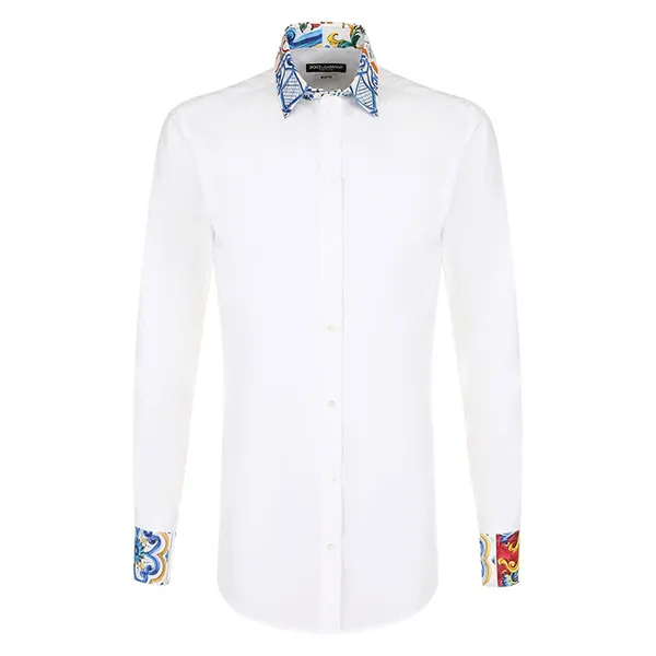 Áo Sơ Mi Nam Dolce & Gabbana D&G Martini G5EJ1T Màu Trắng Size 40