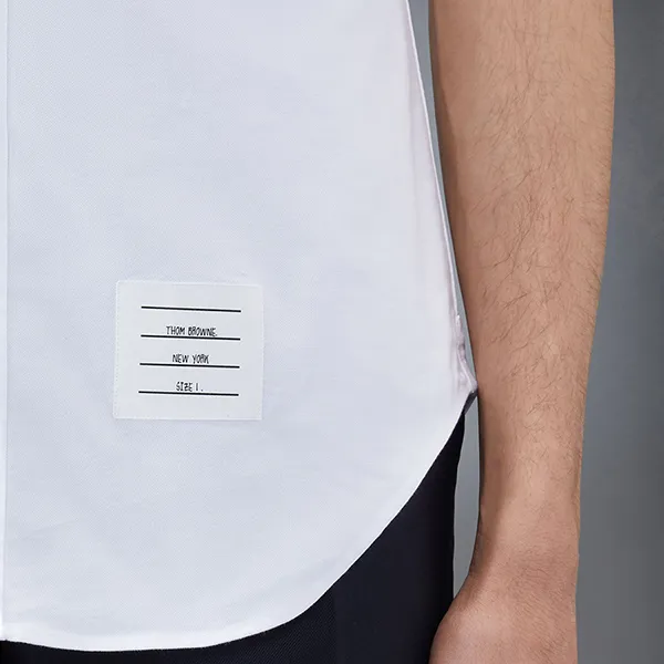 Áo Sơ Mi Nam Thom Browne Short Sleeve Shirt MWS242A Màu Trắng Size 1
