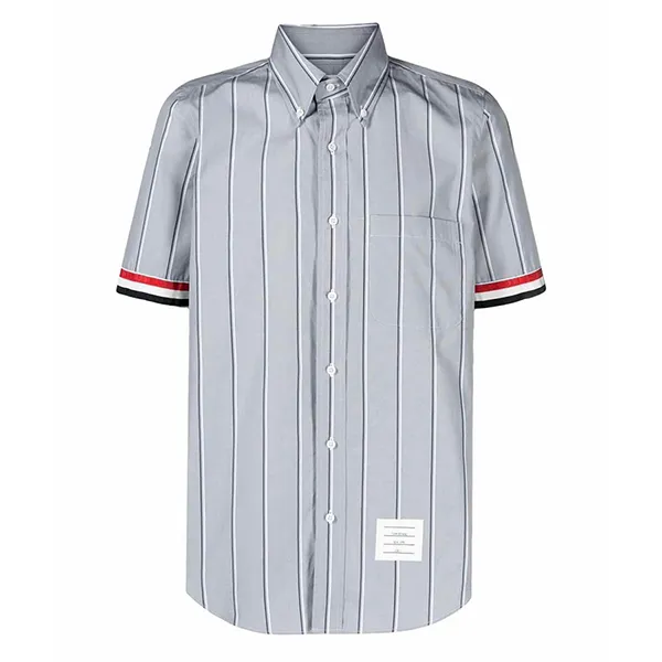 Áo Sơ Mi Nam Thom Browne Striped Cotton Shirt MWS245A Màu Xám Size 0 - Thời trang - Vua Hàng Hiệu