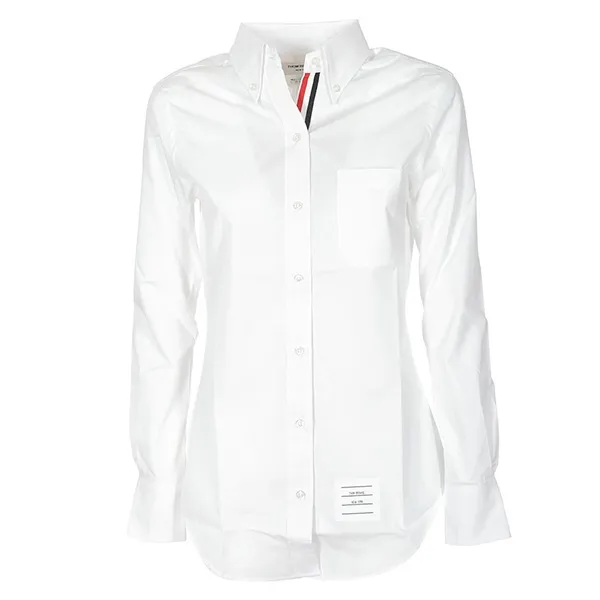 Áo Sơ Mi Nữ Thom Browne Button-Down Shirt In White FLL005E03113100 Màu Trắng Size 38