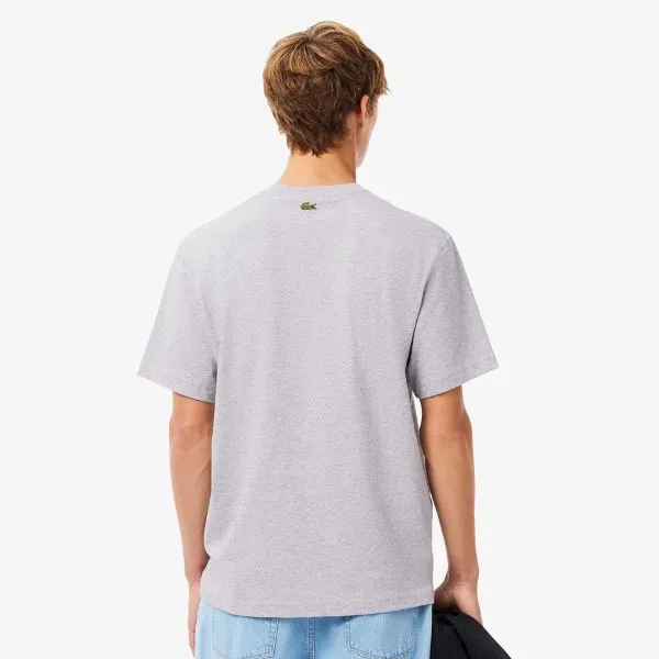 Áo Thun Nam Lacoste Men's Print Cotton T-Shirt TH6562-51 Màu Xám - Xanh Size S