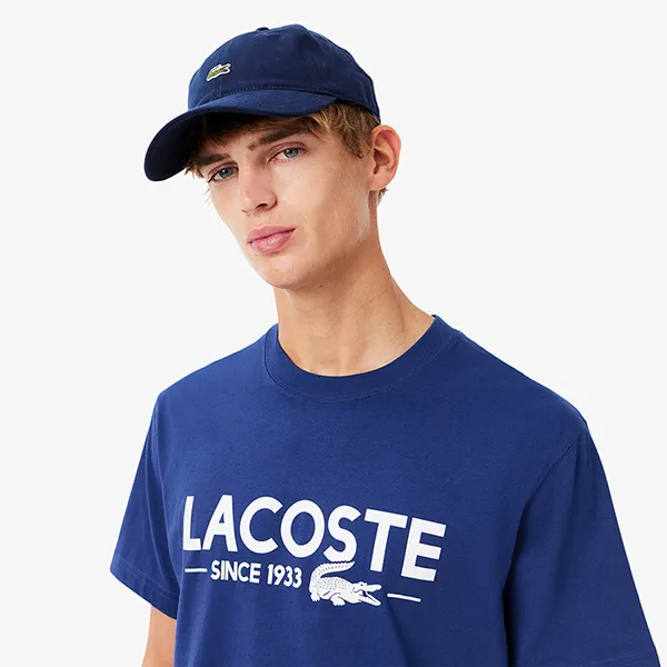 Áo Thun Nam Lacoste Men's Printed Cotton Tshirt TH6541 51 HBM Màu Xanh Blue Size S - Thời trang - Vua Hàng Hiệu