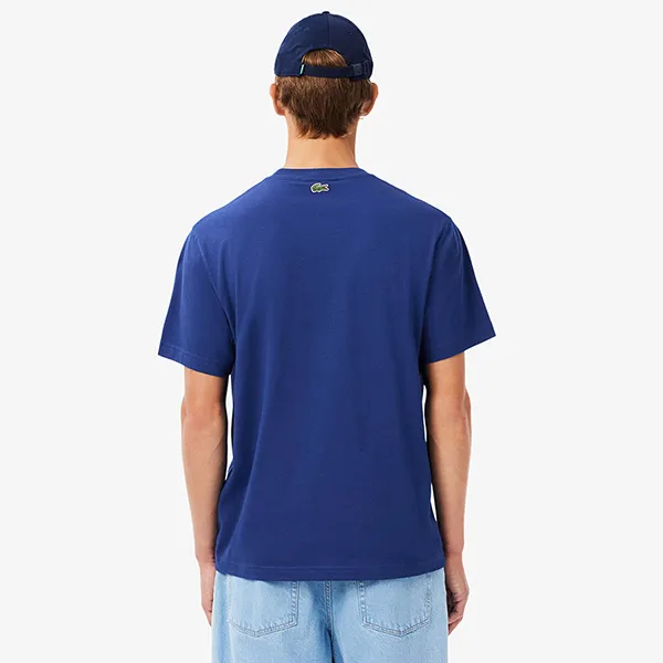 Áo Thun Nam Lacoste Men's Printed Cotton Tshirt TH6541 51 HBM Màu Xanh Blue Size S - Thời trang - Vua Hàng Hiệu