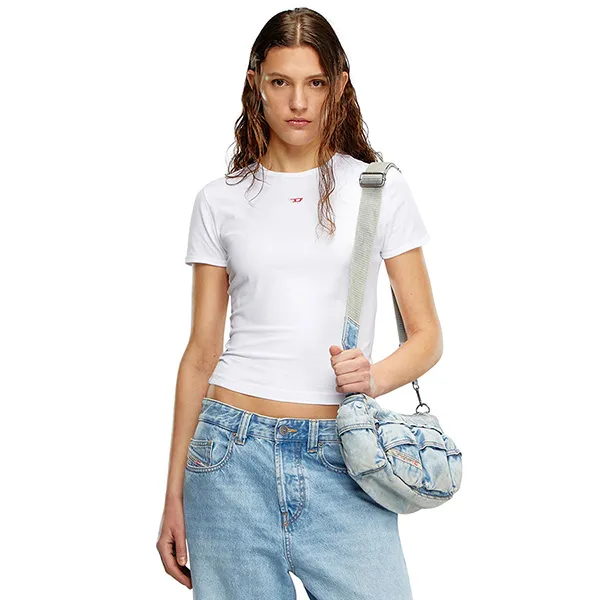 Áo Thun Nữ Diesel A149620GRAI100 Tshirt Màu Trắng Size S