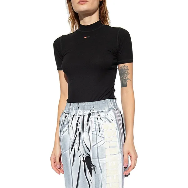 Áo Thun Nữ Diesel T-Mokky Short Sleeved TShirt A103980BLAN9XX Màu Đen Size XS - Thời trang - Vua Hàng Hiệu