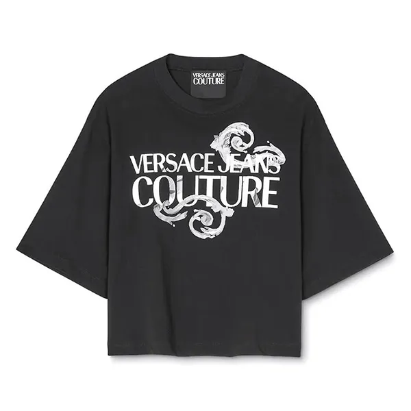 Áo Thun Nữ Versace Jeans Couture T-Shirt 76HAHG01 CJ00G 899 Màu Đen Size S