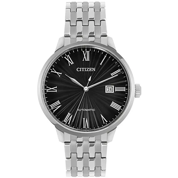 Đồng Hồ Nam Citizen Automatic Black Dial Watch NJ0080-50E Màu Bạc - Đen