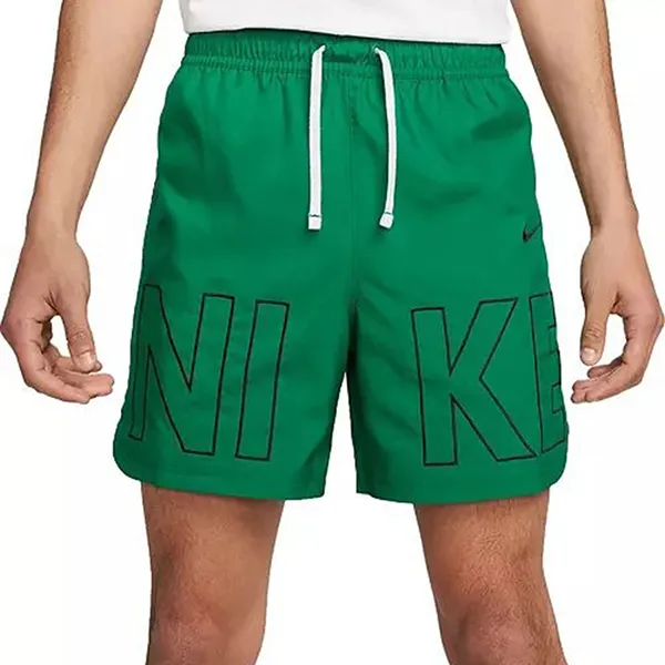 Bộ Quần Áo Cộc Tay Nam Nike Men's Sportswear Woven Flow Short Màu Trắng Xanh Size S (Form Âu)