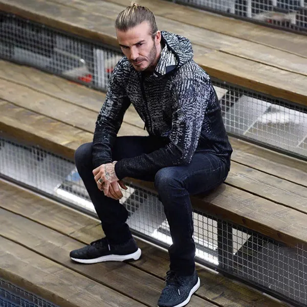 Bộ Quần Áo Dài Tay Nam Adidas David Beckham Màu Đen Size XS