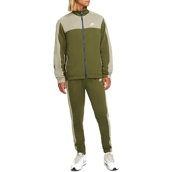 Bộ Quần Áo Dài Tay Nam Nike Men's Tracksuit Sport Essentials Poly-Knit Màu Xanh Green Size XS (Form Âu)