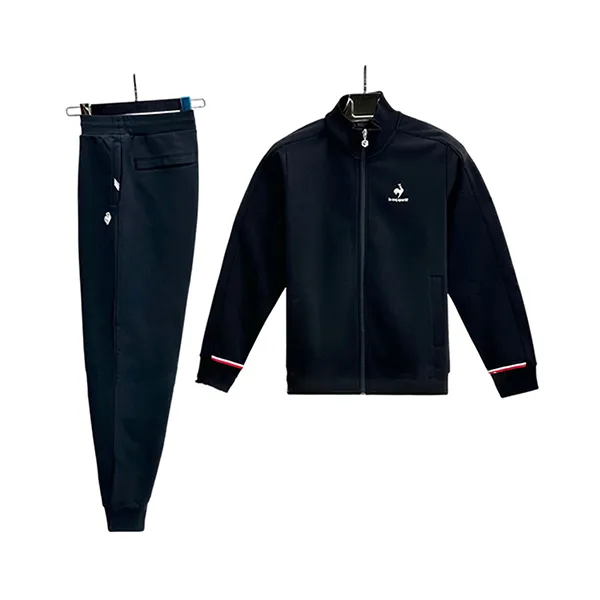 Bộ Quần Áo Nỉ Nam Le Coq Sportif Bomber Black Màu Đen Size S (Form Á)