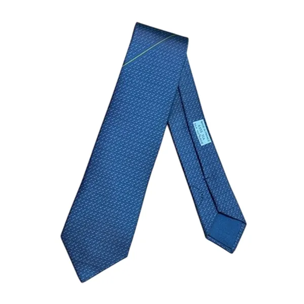 Cà Vạt Nam Hermès Cravate Dog Walk Tie Màu Xanh Navy