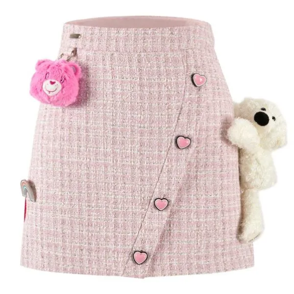 Chân Váy Nữ 13 De Marzo x Care Bears Tweed Short Dress Màu Hồng Size S