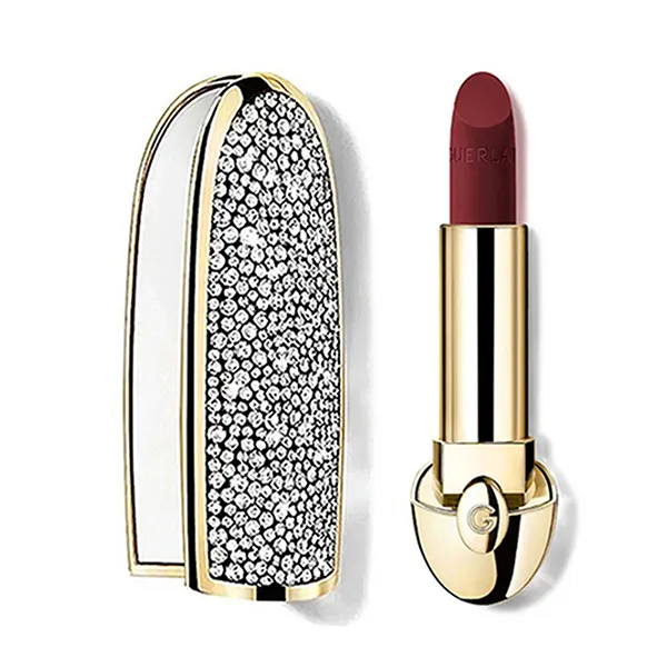 Combo Vỏ Son + Son Guerlain Rouge G Refill Velvet 940 Le Brun Chaud Màu Đỏ Tía