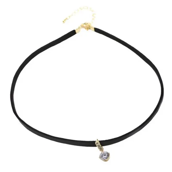 Dây Chuyền Choker Nữ Lili Jewelry Dây Da Mặt Tròn Orborne LILI_566259 Màu Vàng Gold