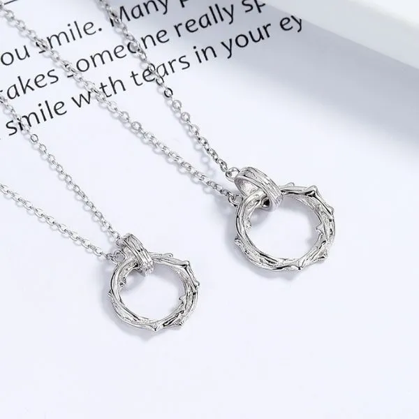 Dây Chuyền Đôi Lili Jewelry Cành Hồng Tình Yêu Saylor LILI_131594 Màu Trắng