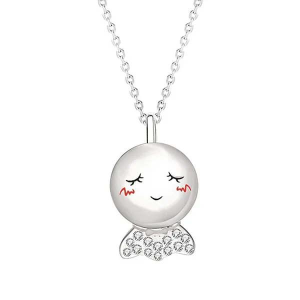 Dây Chuyền Đôi Lili Jewelry Đính Đá CZ Cặp Búp Bê Gọi Nắng LILI_462591 Màu Bạc