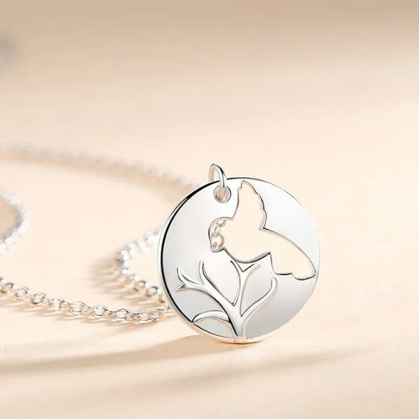 Dây Chuyền Đôi Lili Jewelry Đính Đá CZ Chim Và Cành Cây Dakari LILI_099557 Màu Trắng