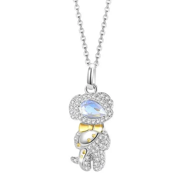 Dây Chuyền Đôi Lili Jewelry Đính Đá CZ Cún Phi Hành Gia Aspen LILI_131585 Màu Trắng - Trang sức - Vua Hàng Hiệu