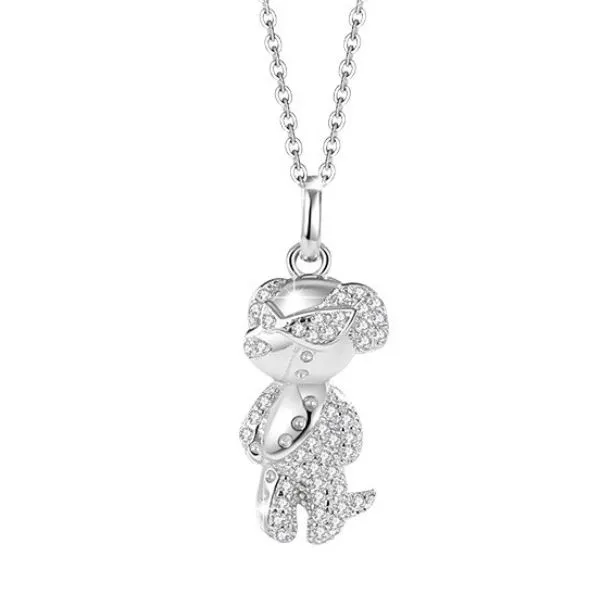 Dây Chuyền Đôi Lili Jewelry Đính Đá CZ Cún Phi Hành Gia Aspen LILI_131585 Màu Trắng - Trang sức - Vua Hàng Hiệu