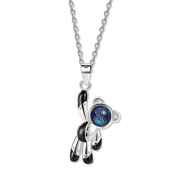 Dây Chuyền Đôi Lili Jewelry Đính Đá CZ Gấu Phi Hành Gia LILI_856729 Màu Bạc/Vàng Hồng