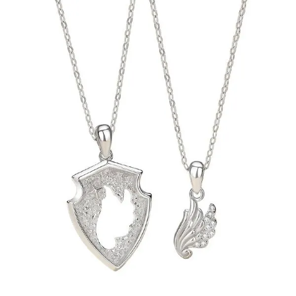 Dây Chuyền Đôi Lili Jewelry Đính Đá CZ Hiệp Sĩ Và Thiên Thần Orion LILI_106245 Màu Trắng