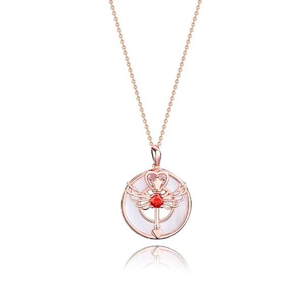 Dây Chuyền Đôi Lili Jewelry Đính Đá CZ Thiên Thần Ác Quỷ Fiona LILI_785717 Phối Màu (Dây Bạc) - Trang sức - Vua Hàng Hiệu