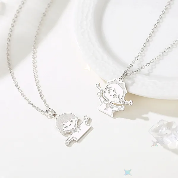 Dây Chuyền Đôi Lili Jewelry Nam Nữ Cute LILI_099523 Màu Bạc - Trang sức - Vua Hàng Hiệu