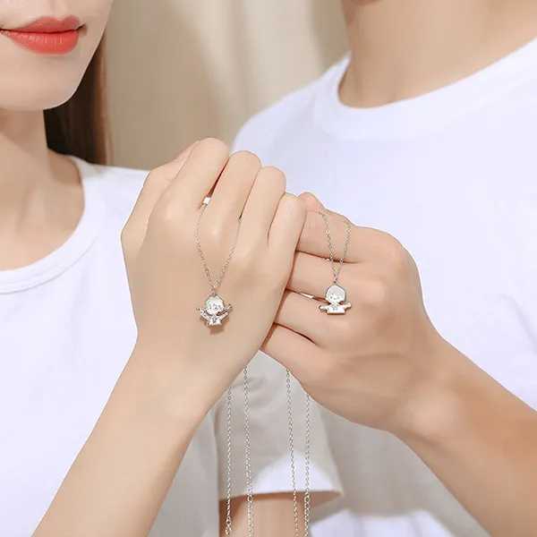 Dây Chuyền Đôi Lili Jewelry Nam Nữ Cute LILI_099523 Màu Bạc - Trang sức - Vua Hàng Hiệu