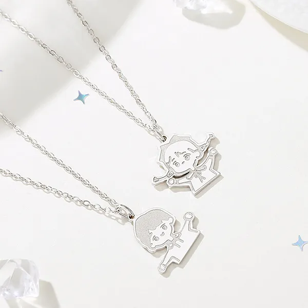 Dây Chuyền Đôi Lili Jewelry Nam Nữ Cute LILI_099523 Màu Bạc - Trang sức - Vua Hàng Hiệu