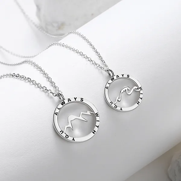 Dây Chuyền Đôi Lili Jewelry Sông Và Núi Always With You LILI_099567 Màu Bạc - Trang sức - Vua Hàng Hiệu
